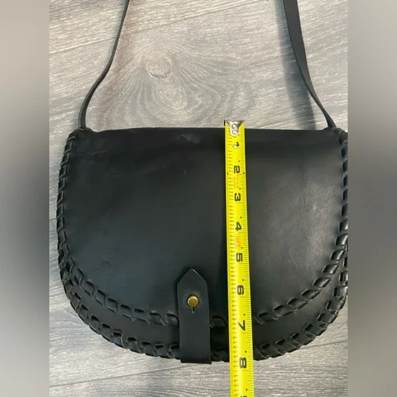 Madewell Black Leather Transport Saddle Crossbody Bag Shoulder Purse - Picture 14 of 16